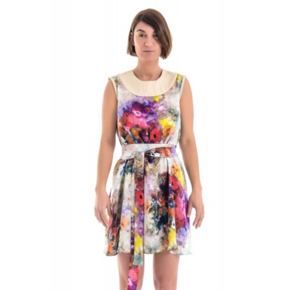 Montse Liarte Abril Dress size 0P - 100% silk